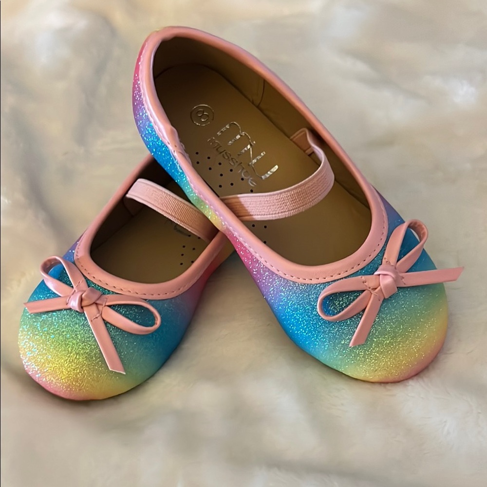Pink and Blue Dress Shoes with Sparkly Finish